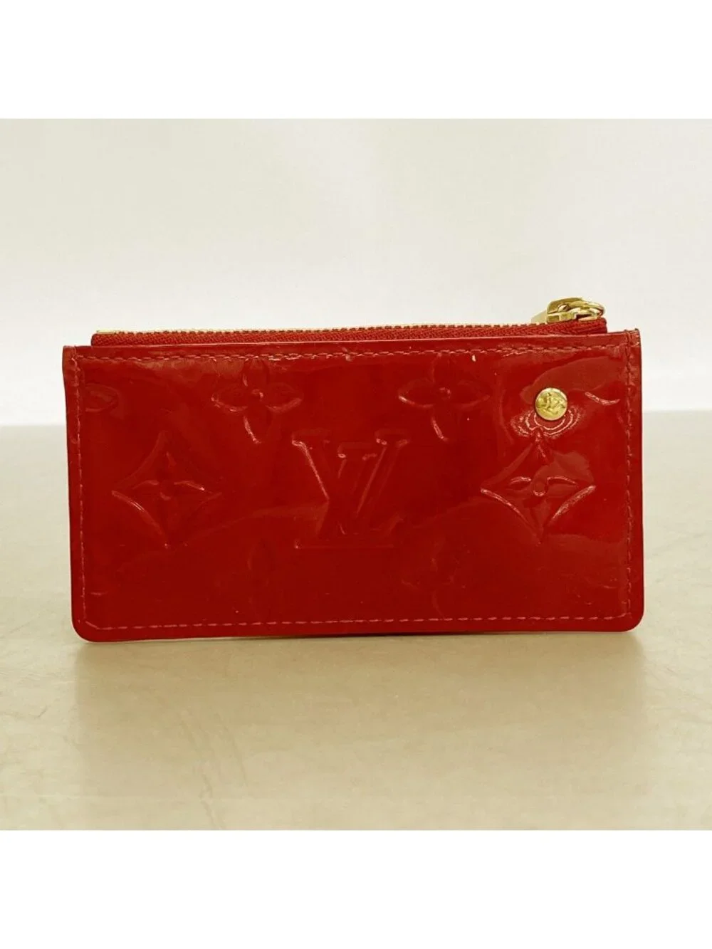 Louis Vuitton Coin Case Vernis Pochette Cles Pomme D'amour